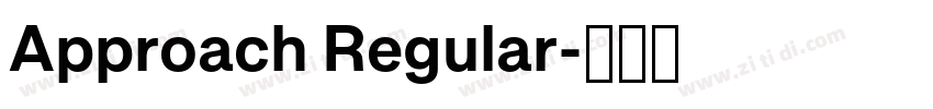Approach Regular字体转换